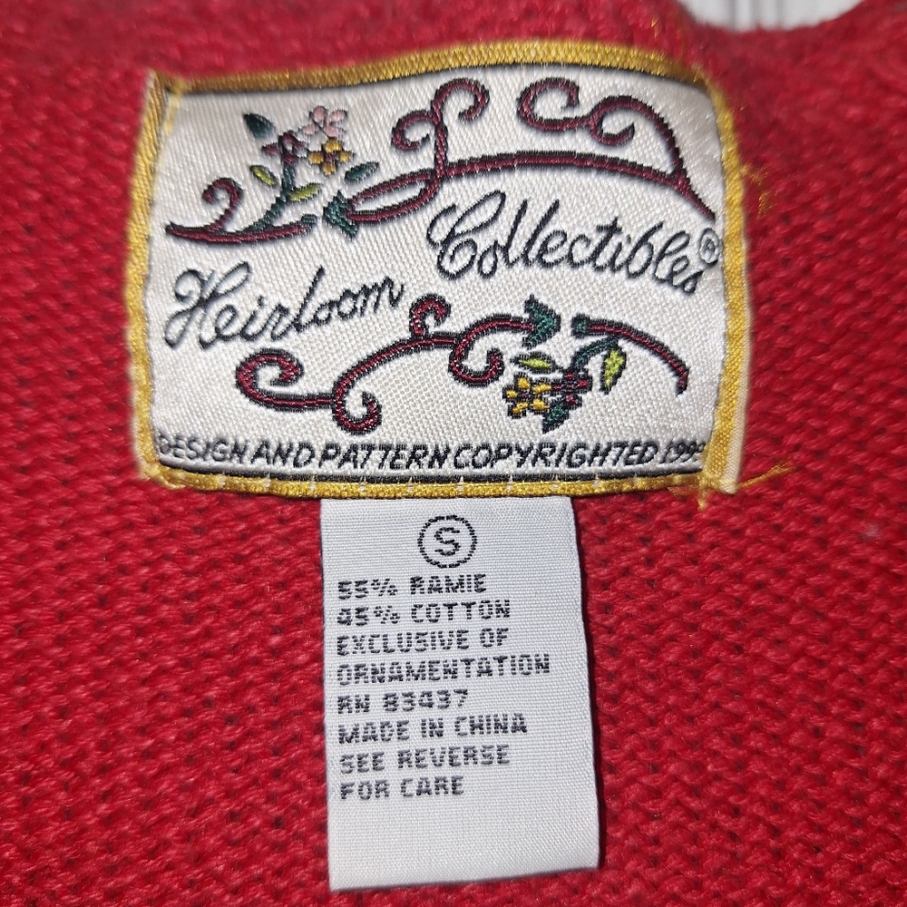Vintage 1999 Heirloom Collectibles Sweater~Christmas~Holiday Stockings~Small - Picture 9 of 10